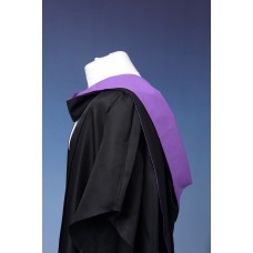 Full Shape Black Hood With Purple Lining